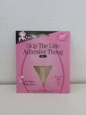 (#111) Hollywood Fashion Secrets skip the line adhesive thong Size M-L